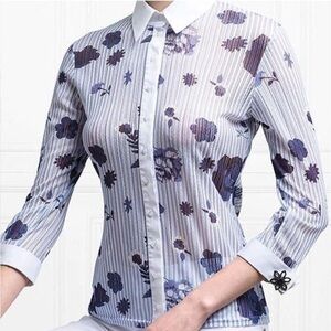Floral Striped Women's Top